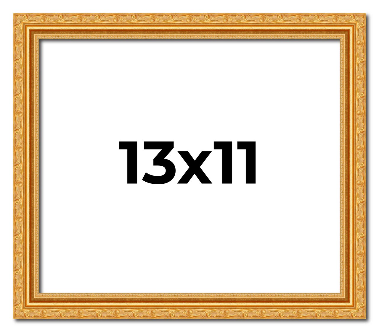 13x11 Solid Wood Antique Picture Frame with UV-Resistant Acrylic & Acid-Free Backing, Available in 4 Finishes: Bronze, Gold, Silver, and Gold with Black